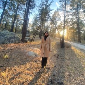 Long Coat with hood and belt